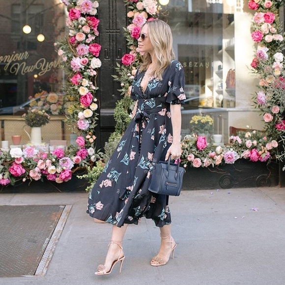 Nicholas Piper Floral Silk Midi Dress NWT - Picture 2 of 8